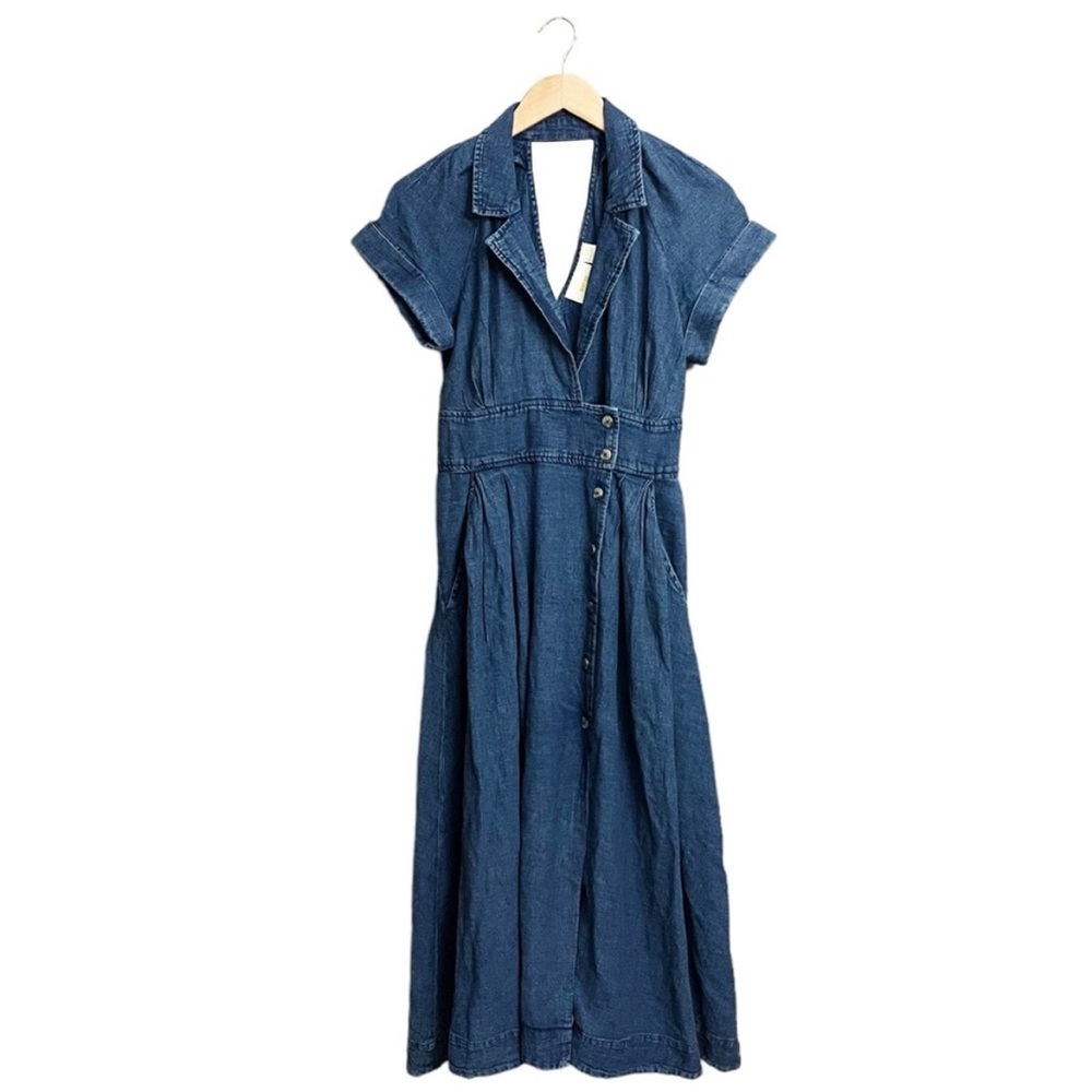 Anthroplogies Denim Blue Dress - Picture 2 of 7